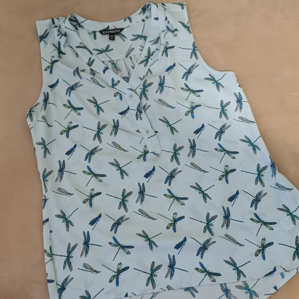 Express blue tank top blouse